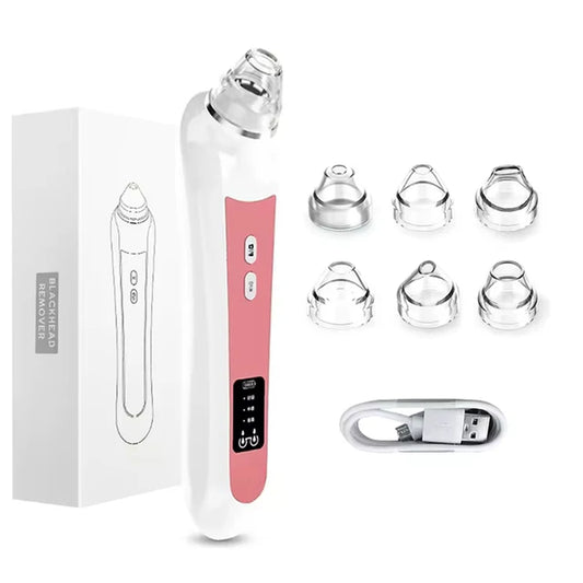Electric Visual Blackhead Remover Vacuum Pore Cleaner Face Acne Pimple Extractions Tool with Camera 6 Suction Heads Skin Care